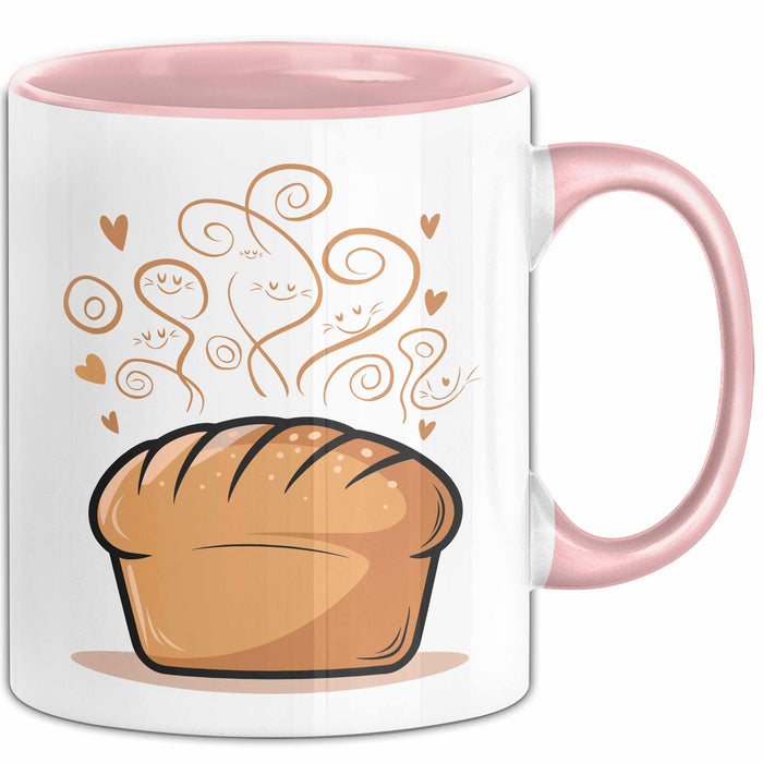 Brotbäcker Tasse Geschenkidee für Teigknet Fan Rosa Trendation