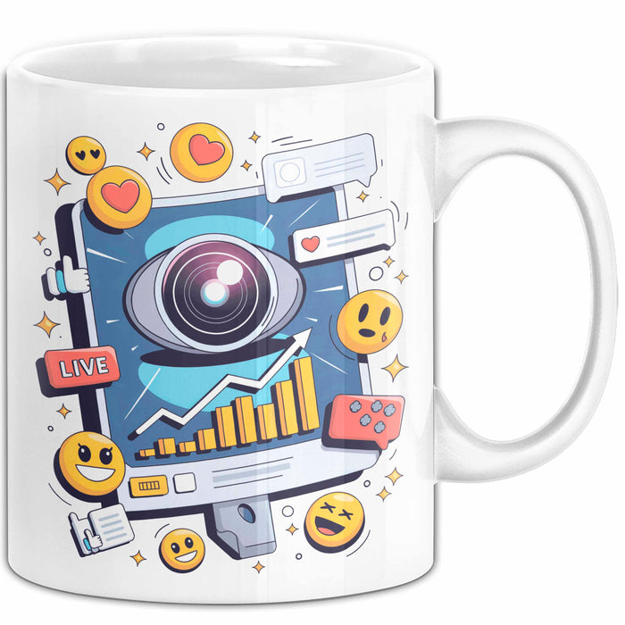 Live Streamer Tasse Geschenk Lustige Geschenkidee Spruch Für Online Kreative Weiß Trendation