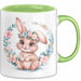 Kaninchen Hase Tierliebhaber Tasse Geschenk Lustige Geschenkidee Spruch Grün Trendation