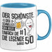 50. Geburtstag Tasse Geschenk Der Schönste Der Schnellste Spermium 50Er Geburtstag Mann Vater Papa Blau Trendation