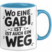 Gabi Tasse Geschenk Wo Eine Gabi Ist Ist Auch Ein Weg Geschenkidee Becher mit Name Blau Trendation