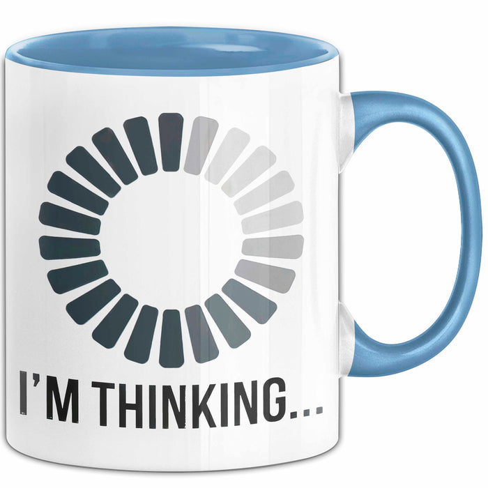 Gamer Gaming Liebhaber Tasse Geschenk Lustige Geschenkidee Spruch Ich Denke Nach Blau Trendation