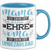 Unbezahlbare Oma Tasse Geschenk Muttertag Spruch Liebevoll Blau Trendation