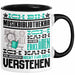 Musikbibliothekar Geschenk Tasse Lustige Geschenkdiee für einen Musikbibliothekar Geburtstag Ich Bin Musikbibliothekar Ich Kann Es Dir Erklären Aber Nicht Für Dich Verstehen Schwarz Trendation
