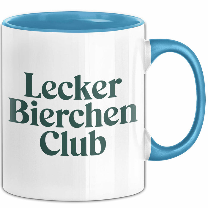 Bierclub Bierliebhaber Tasse Geschenk Lustige Geschenkidee Spruch Lecker Bierchen Club Palma Clothing Blau Trendation