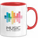 DJ Musik Equalizer EDM Party Tasse Geschenk Lustige Geschenkidee Spruch Musik Ist Meine Therapie Rot Trendation