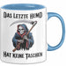 Sensenmann Tasse Geschenk Lustige Geschenkidee Spruch Das Letzte Hemd Hat Keine Taschen Blau Trendation