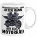 Motorradfahrer Geschenk Tasse Kaffee-Becher Motorrad Spruch Unterschätze Niemals Einen Alten Mann Auf Einem Motorrad Spruch Männer Weiß Trendation
