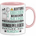 Hundepfleger Geschenk Tasse Lustiger Spruch Erheben Sie Sich Der Hundepfleger Betritt den Raum Rosa Trendation