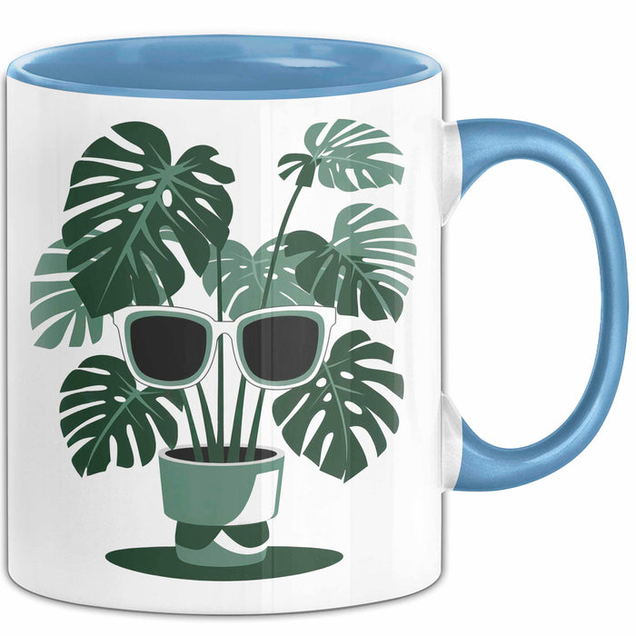 Pflanzenmama Tasse Geschenkidee für Zimmerpflanzen Pflegerin Blau Trendation