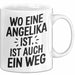 Angelika Tasse Geschenk Wo Eine Angelika Ist Ist Auch Ein Weg Geschenkidee Becher mit Name Weiß Trendation