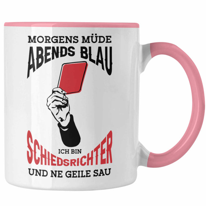 Schiedsrichter Tasse Geschenk für Schiedsrichter mit Spruch Rosa Trendation