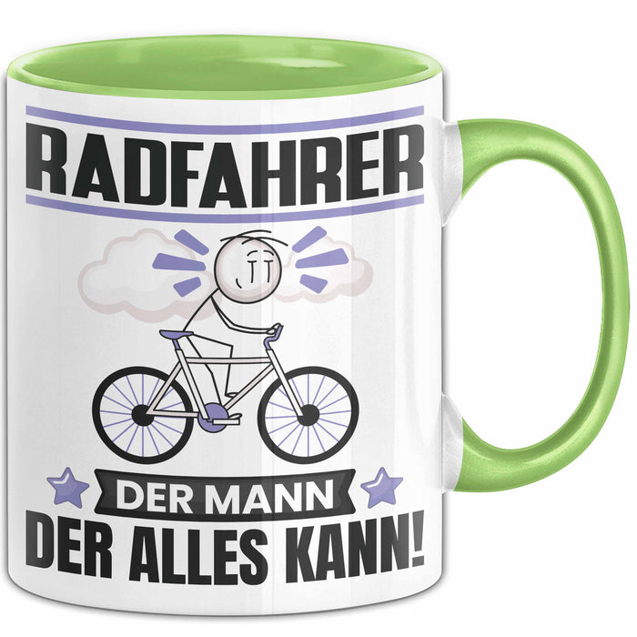 Radfahrer Tasse Geschenk für Radfahrer Der Mann Der Alles Kann Geschenkidee zum Geburtstag Grün Trendation