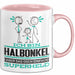 Halbonkel Geschenk Tasse Ich Bin Halbonkel Aber Sag Doch Einfach Superheld Lustige Geschenkdiee für Halbonkel Kaffee-Becher Rosa Trendation