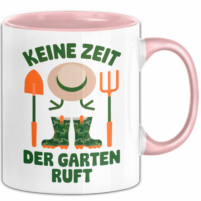 Garten Pflanzen Gärtner Tasse Geschenk Lustige Geschenkidee Spruch Keine Zeit Der Garten Ruft Rosa Trendation