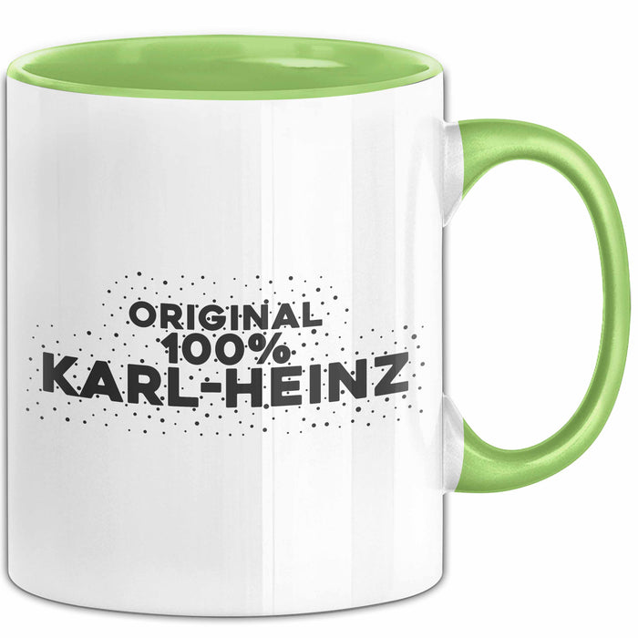 Karl-Heinz Tasse Original 100% Karl-Heinz Geschenk Grün Trendation