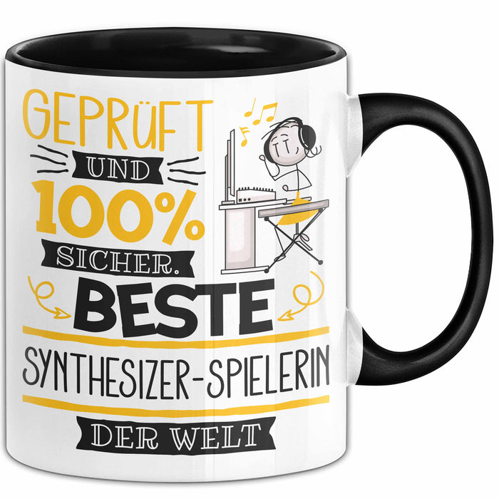Beste Synthesizer-Spielerin Der Welt Tasse Geschenk für Eine Synthesizer-Spielerin Geprüft Und Sicher Geschenkidee Geburtstag Weihnachten Trendation