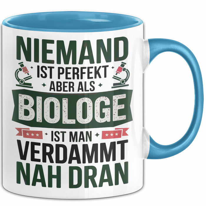 Biologie Liebhaber Tasse Geschenk Perfekter Biologe Blau Trendation