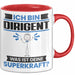 Dirigent Tasse Geschenk für Dirigent Geburtstag Lustiger Spruch Kaffee-Becher Was Ist Deine Superkraft Rot Trendation