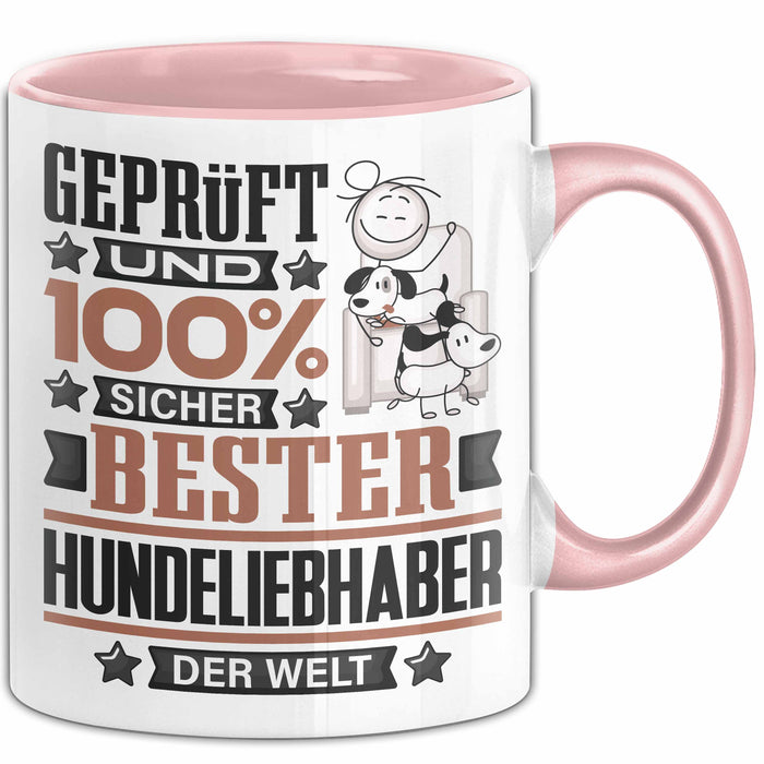Hundeliebhaber Geschenk Lustiger Spruch für Hundeliebhaber Geschenkidee Bester Hundeliebhaber Der Welt Rosa Trendation