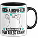 Schauspieler Tasse Geschenk für Schauspieler Der Mann Der Alles Kann Geschenkidee zum Geburtstag Schwarz Trendation