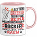 Rocker Geschenk Tasse Lustiger Spruch Erheben Sie Sich Der Rocker Betritt den Raum Rosa Trendation