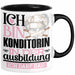 Konditorin Ausbildung Start Geschenk Tasse Ich Bin Konditorin In Der Ausbildung Ich Darf Das Kaffee-Becher Geschenkidee Schwarz Trendation