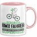 BMX-Fahrer Geschenk Tasse Ich Bin BMX-Fahrer Aber Sag Doch Einfach Superheld Lustige Geschenkdiee für BMX-Fahrer Kaffee-Becher Rosa Trendation
