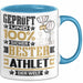 Athlet Geschenk Lustiger Spruch für Athlet Geschenkidee Bester Athlet Der Welt Blau Trendation