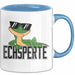 Reptil Leopardgecko Echse Tasse Geschenk Lustige Geschenkidee Spruch Echsperte Blau Trendation