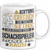 Schachspieler Geschenk Tasse Lustiger Spruch Erheben Sie Sich Der Schachspieler Betritt den Raum Weiß Trendation