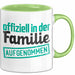 Schwager Tasse Geschenk Schwägerin Offiziell In Der Familie Aufgenommen Lustig Becher Grün Trendation