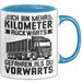 Lkw-Fahrer Tasse Geschenk Lastenfahrer Ich Bin Schon Mehr Kilometer Rückwärts Gefahren Als Vorwärts Blau Trendation