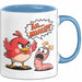 Regenwurm Vogel Tasse Geschenk Lustige Geschenkidee Spruch Ääh Miau Blau Trendation