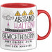 Gewichtheberin Tasse Geschenk Lustig Abstand Halten Hochleistungs-Gewichtheberin Mit Drang Zur Perfektion Bei Der Arbeit Rot Trendation