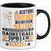 Basketballspieler Geschenk Tasse Lustiger Spruch Erheben Sie Sich Der Basketballspieler Betritt den Raum Schwarz Trendation