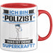 Polizist Tasse Geschenk für Polizist Geburtstag Lustiger Spruch Kaffee-Becher Was Ist Deine Superkraft Rot Trendation