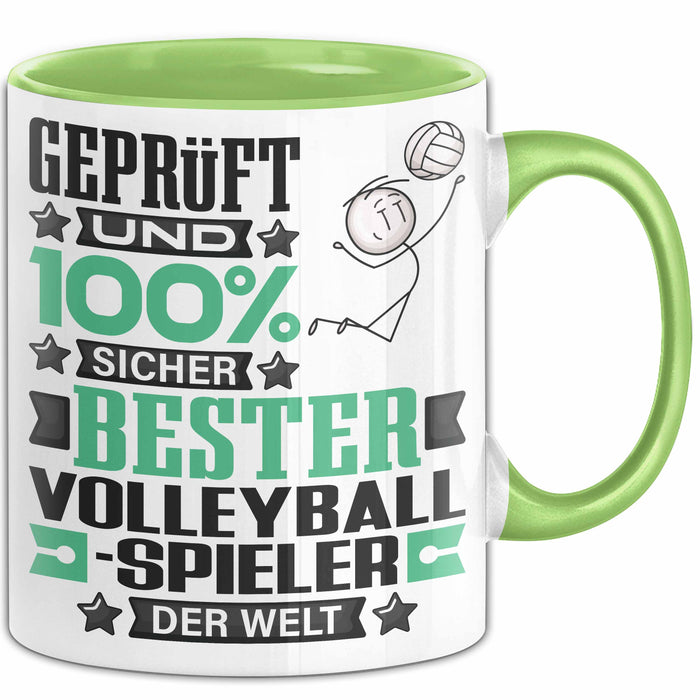 Volleyballspieler Geschenk Lustiger Spruch für Volleyballspieler Geschenkidee Bester Volleyballspieler Der Welt Grün Trendation