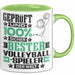 Volleyballspieler Geschenk Lustiger Spruch für Volleyballspieler Geschenkidee Bester Volleyballspieler Der Welt Grün Trendation