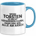 Torsten Tasse Wenn Torsten Nicht Repariert, Sind Wir Am Arsch Geschenk Blau Trendation