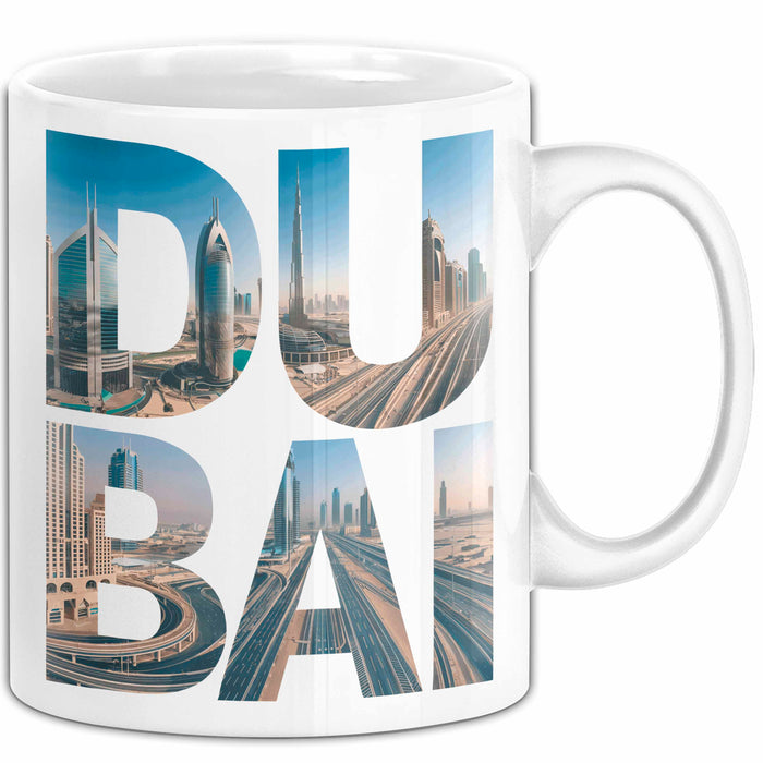 Dubai VAE Tasse Geschenk Lustige Geschenkidee Spruch Weiß Trendation