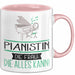 Pianistin Geschenk Tasse Becher Die Frau Die Allen Kann Geschenkidee für eine Pianistin Lustig Rosa Trendation