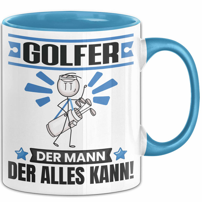 Golfer Tasse Geschenk für Golfer Der Mann Der Alles Kann Geschenkidee zum Geburtstag Blau Trendation