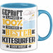 Kitesurfer Geschenk Lustiger Spruch für Kitesurfer Geschenkidee Bester Kitesurfer Der Welt Blau Trendation