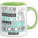 Geologin Geschenk Becher Tasse Gott Schuf Alle Menschen Gleich Nur Die Besten Durfeten Geologin Werden Geschenkidee Lustig Grün Trendation