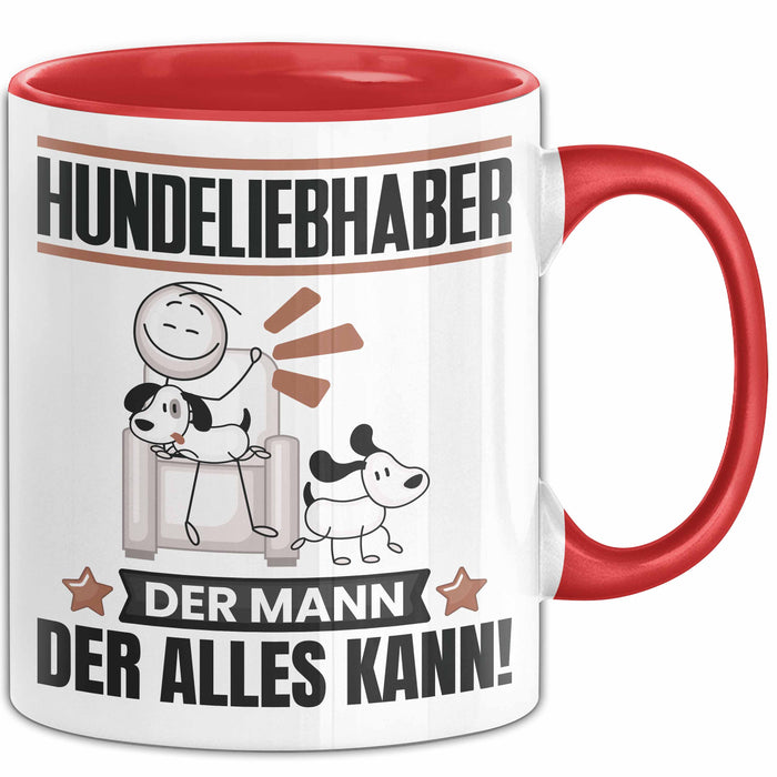 Hundeliebhaber Tasse Geschenk für Hundeliebhaber Der Mann Der Alles Kann Geschenkidee zum Geburtstag Rot Trendation