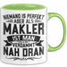 Makler Tasse Geschenk Niemand Ist Perfekt Immobilien Makler Geschenkidee Grün Trendation