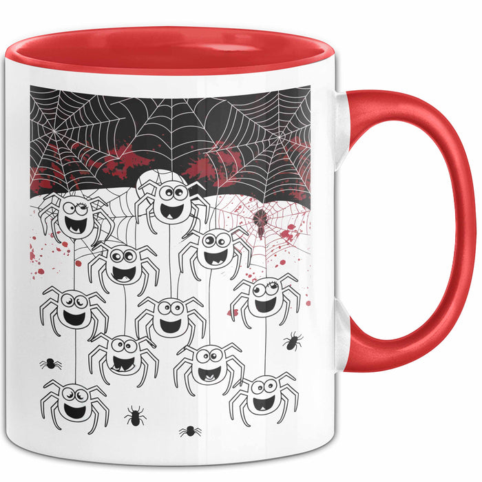 Spinne Vogelspinne Tier Tasse Geschenk Lustige Geschenkidee Spruch Rot Trendation