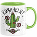 Kaktus Tasse Geschenk Kuscheln Sarkasmus Humor Geschenkidee Kaffee-Becher Kaktus-Liebhaber Frauen Grün Trendation