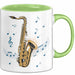 Saxophonspieler Tasse Geschenk Lustige Geschenkidee Spruch Grün Trendation